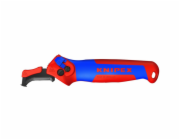 Knipex Odizolovací nůž 16 50 145 SB, nástroj na odizolování/odstraňování kabelů (červený/modrý, s ráčnou)
