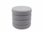 Pouf Domoletti HS522-1, šedý, 37 cm x 37 cm x 40 cm