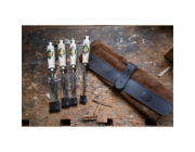 Kirschen Firmer Chisel Set 4pcs.  Leather Bag 10-16-20-26