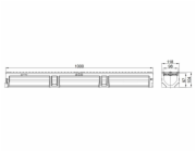 Drenážní žlab s trubkou O 110 mm, B125 Aco Euroline, 1 m