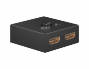Goobay Manuální HDMI přepínač 2 na 1 (4K @ 30Hz), HDMI přepínač (černý)