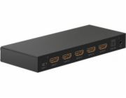 goobay HDMI switch box 4 to 1 (4K @ 60Hz), s audio výstupem, HDMI switch