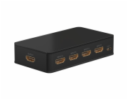 Goobay HDMI přepínač 4 na 1 (4K @ 60Hz), HDMI přepínač (černý, s dálkovým ovládáním)