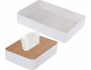 Bathroom Solutions Koupelnová řešení Krabička na kapesníky Bambusová krabička na kapesníky + organizér na kosmetiku v koupelně