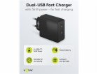 Goobay Duální rychlonabíječka USB-C 36 Wattů (černá, 2x U...