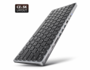 AXAGON HMC-KB-CS, USB 5Gbps hub s CZ/SK klávesnicí, HDMI 4K/60Hz, 3x USB-A, SD/mSD, audio, PD 100W