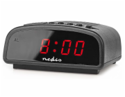 NEDIS digitální stolní budík/ LED displej/ funkce odloženého buzení/ jeden alarm/ černý
