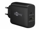 Goobay Duální rychlonabíječka USB-C, PD, GaN, 65 wattů (č...