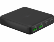 goobay USB-C víceportová stolní nabíječka, PD, GaN, 65 wattů