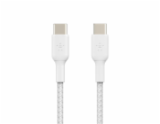 Belkin BOOST CHARGE braided Cab. USB-C/USB-C 2m whiteCAB004bt2MWH