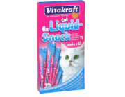 VITAKRAFT Liquid Snack Salmon - pamlsek pro kočky - 6 x 15g