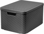 Curver Košík s víkem, styl S, 28,5 x 19,4 x 13 cm, šedý