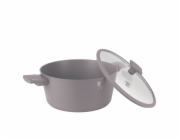 Kastrol s titanovým povrchem a poklicí 30 cm Taupe Collection BH-8103