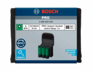 Bosch Powertools Sada rázových nástrčných klíčů PRO 1/2", 3dílná (černá, hluboká, s ochranou okraje)