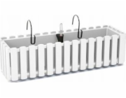 Prosperplast balkonový truhlík se zavlažováním, bílý, 60 cm, laminát