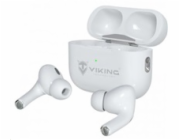 Viking bluetooth sluchátka s mikrofonem VPRORT, bílá