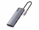 Tellur USB-C hub, PD 3.0 100W, HDMI, 3xUSB 3.0 šedý