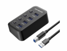 USB 3.2 Superspeed HUB 4-portový s vypínači portů