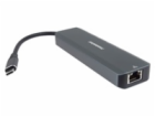 PremiumCord USB-C na HDMI, 2x USB3.2, PD 100W,RJ45