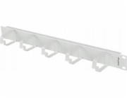 Lanberg Organizér kabelů AK-1701-S 19 1U s 5 kovovými držáky typ B šedý