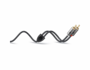 Goobay Stereofonní cinch kabel Plus (černo-stříbrný, 5 metrů)