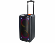 Nedis SPPT2480BK - Reproduktor Bluetooth® Party | 240 W | Rukojeť | Párty osvětlení | Ekvalizér | Černá / Oranžová