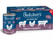 BUTCHER S Original Mega pack mix pieces in jelly - mokré krmivo pro psy - 6 x 400g