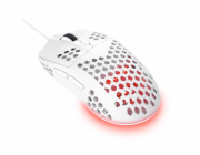 Trust Gaming GXT 928W Helox/Herní/Optická/Pro praváky/6 400 DPI/Drátová USB/Bílá
