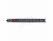 Alantec PZ081U3M napájecí prodlužovačka 3 m 8 AC zásuvky / AC zásuvek Vnitřní Černá