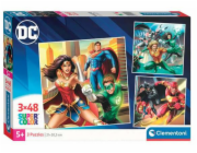 Clementoni - Puzzle 3x48 Square DC Comics Liga spravedlnosti