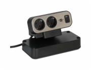 Brennenstuhl napájecí proužek Brennenstuhl Duplex Tischsteckdose 1x USB A & C, 10x Schuko