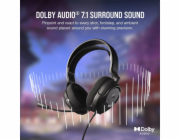 Kabelová herní sluchátka Corsair HS35 SURROUND v2, černá