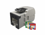 Samořezný keystone Solarix CAT6A STP SXKJ-10G-STP-RAL-SA,RAL FIT moduly,GROUND LOCK,Comp.level,4PPoE