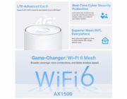 Modem TP-Link Deco X10-4G(1-pack) LTE6 s WiFi routerem, AX1500, WiFi 6, 3x GLAN, 2,4/5GHz