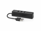 NEDIS USB hub/ zástrčka USB-A/ zásuvka USB-A/ 3 porty/ na...