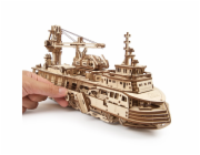 Ugears 3D dřevěné mechanické puzzle Výzkumná loď