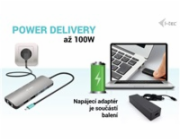 i-tec USB-C Metal Nano 2x HDMI Docking Station, PD 100W + Charger 100W (bundle)