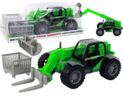 TRITON LeanToys Zemědělské vozidlo Traktor Zelený jeřáb Zemědělský stroj