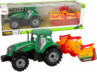 TRITON Zelený traktor LeanToys s oranžovým kultivátorem p...