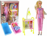 LeanToys Dětské doplňky pro panenky Doctor s dlouhými vlasy