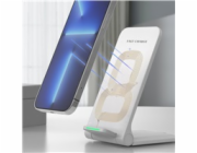 1stCOOL bezdrátová QI nabíječka H18, skládací stojánek, USB-C, bílá