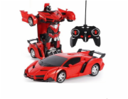 LeanToys Auto Robot 2v1 Dálkové ovládání R/C Světlo Zvuk Drift Červený