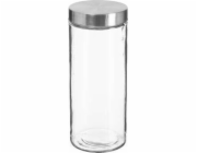 5five Skleněná nádoba na potraviny s víkem z nerezové oceli, 2000 ml