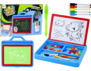 LeanToys Magnetická kreslicí deska 2 v 1 světelným malováním