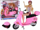 LeanToys Sada panenek Pink Scooter s pohyblivými částmi