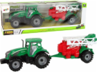 LeanToys Zelený farmářský traktor s červeno-zeleným třecí...