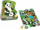 LeanToys Puzzle Panda bambusový les 48 dílků