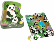LeanToys Puzzle Panda bambusový les 48 dílků