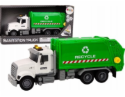 LeanToys Popelářské auto Popelářské koše Světla Zvuky Jízda Bílá a zelená