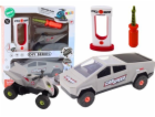 LeanToys Sada Moderní auto se čtyřkolkou pro kutily, šedá